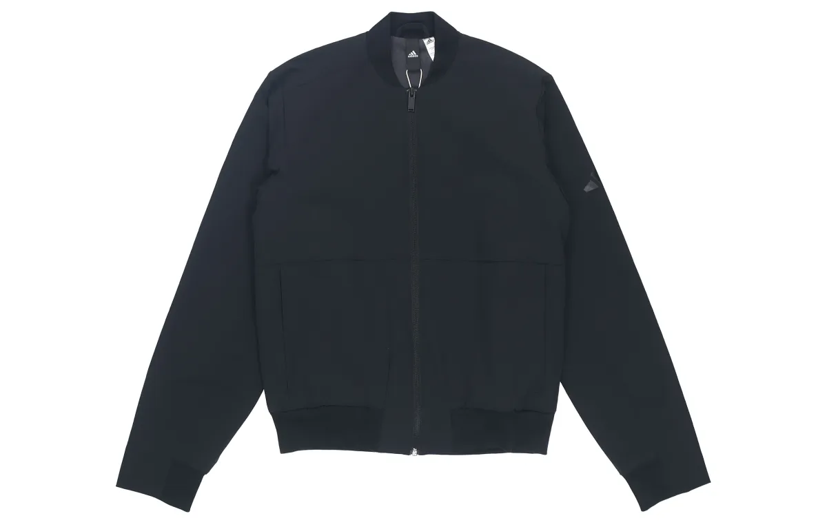 Adidas Pilot Sports Fleece Lined Baseball Jacket Men's Black