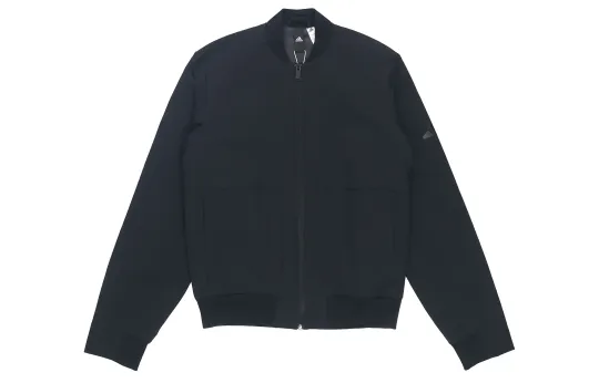 Adidas Pilot Sports Fleece Lined Baseball Jacket Men's Black