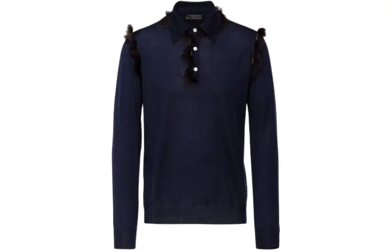 PRADA Cashmere Sweater Men's Blue