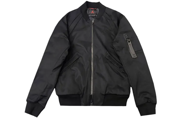 Jordan Jackets Men's Black Baseball Collar Moderate Other