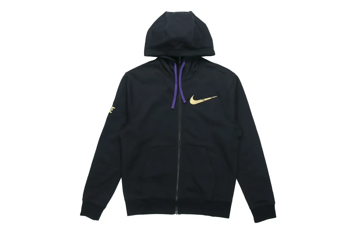 Nike Jackets Men's Black Hooded (Non-detachable) Moderate Straight Fit