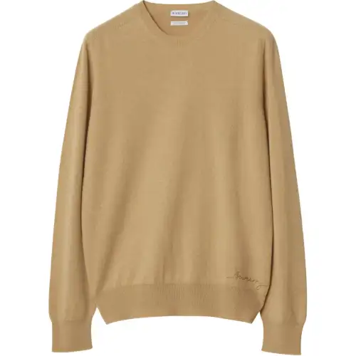 Burberry logo-embroidered cashmere jumper