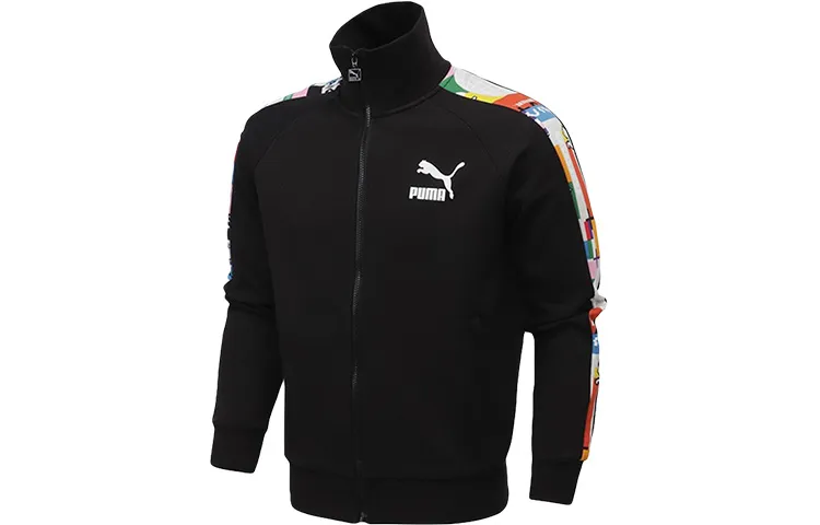 Puma T7 Men's Stand Collar Sport Jacket Black