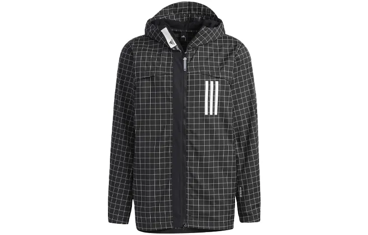 Adidas Jackets Men's Black Hooded Moderate Other
