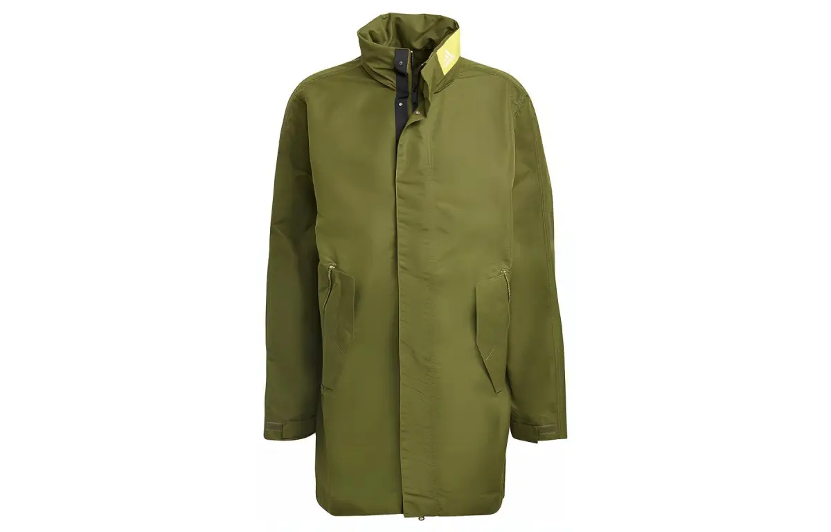 Adidas Jackets Men's Army Green Stand Collar Moderate Other