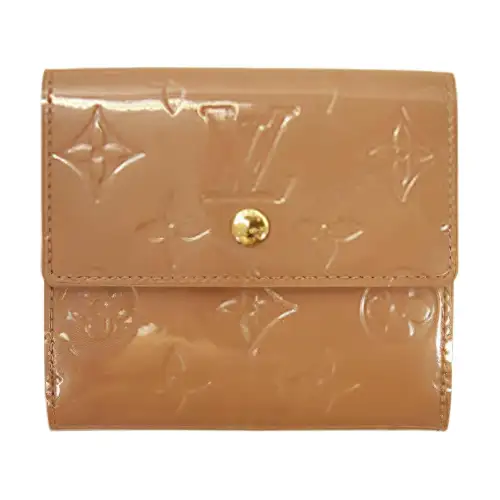 LOUIS VUITTON Patent Leather Wallet Regular Women's Beige