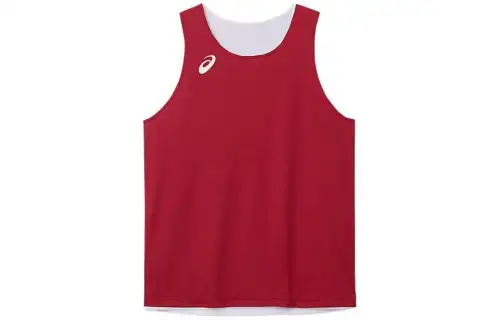 ASICS Tank Tops Men's Red Crew Neck Moderate Other