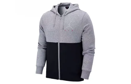 Jordan Jackets Men's Black Gray Hooded Moderate Other