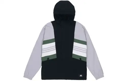 Adidas Jackets Men's Silver Gray Hooded Thickened Other