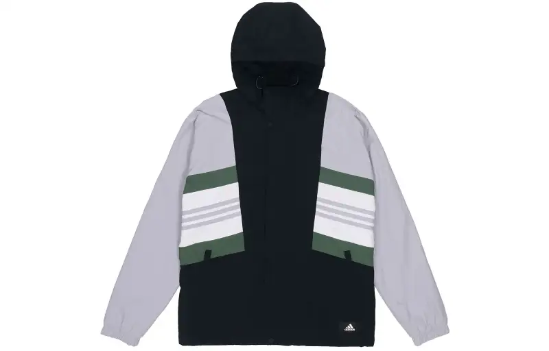 Adidas Jackets Men's Silver Gray Hooded Thickened Other