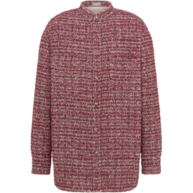 DIOR Shirts Men's Burgundy Stand Collar Moderate Other