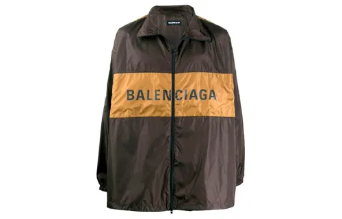 Balenciaga Jackets Men's Brown Lapel Moderate Other