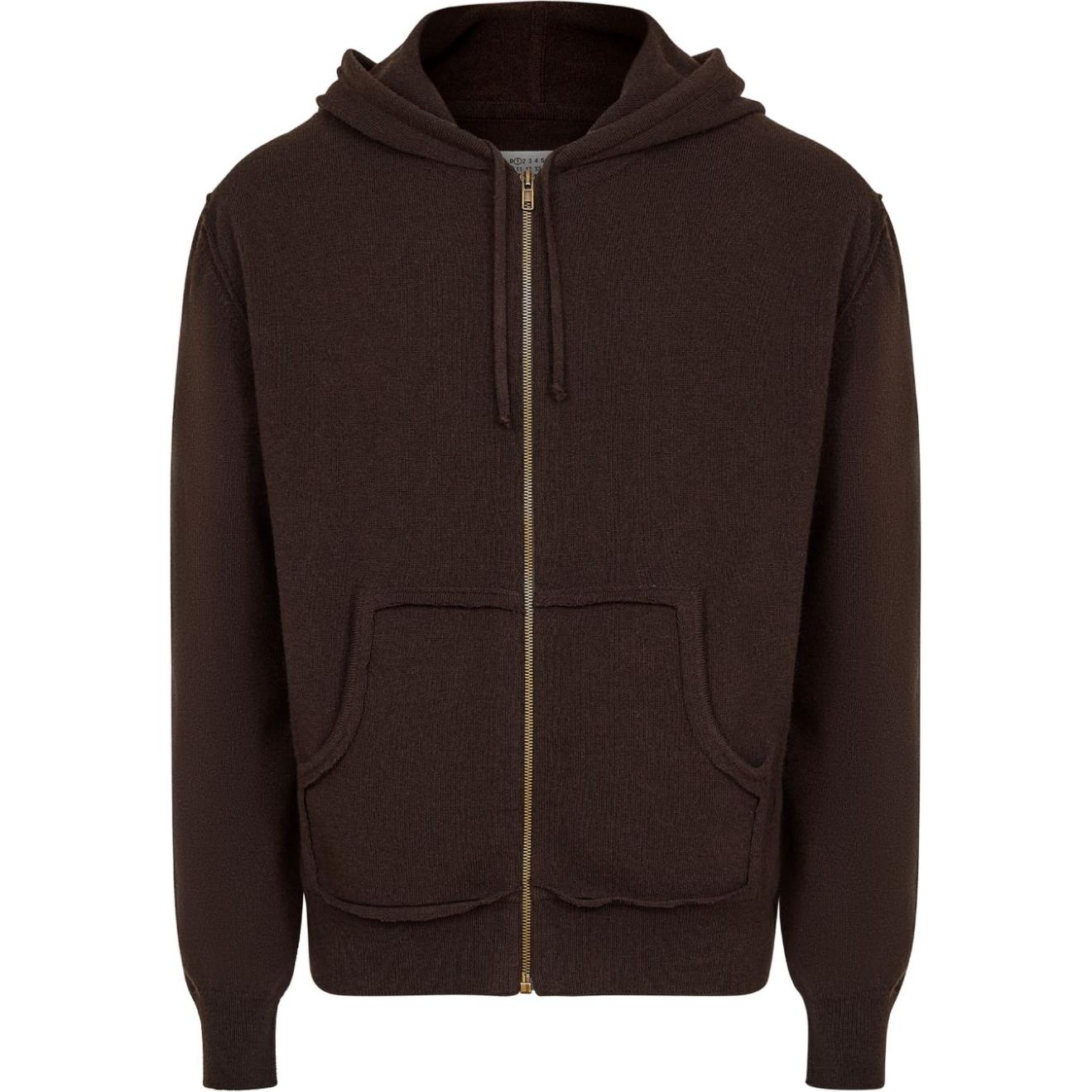Мужские кофта Maison Margiela Wool Hooded (темно-коричневая)