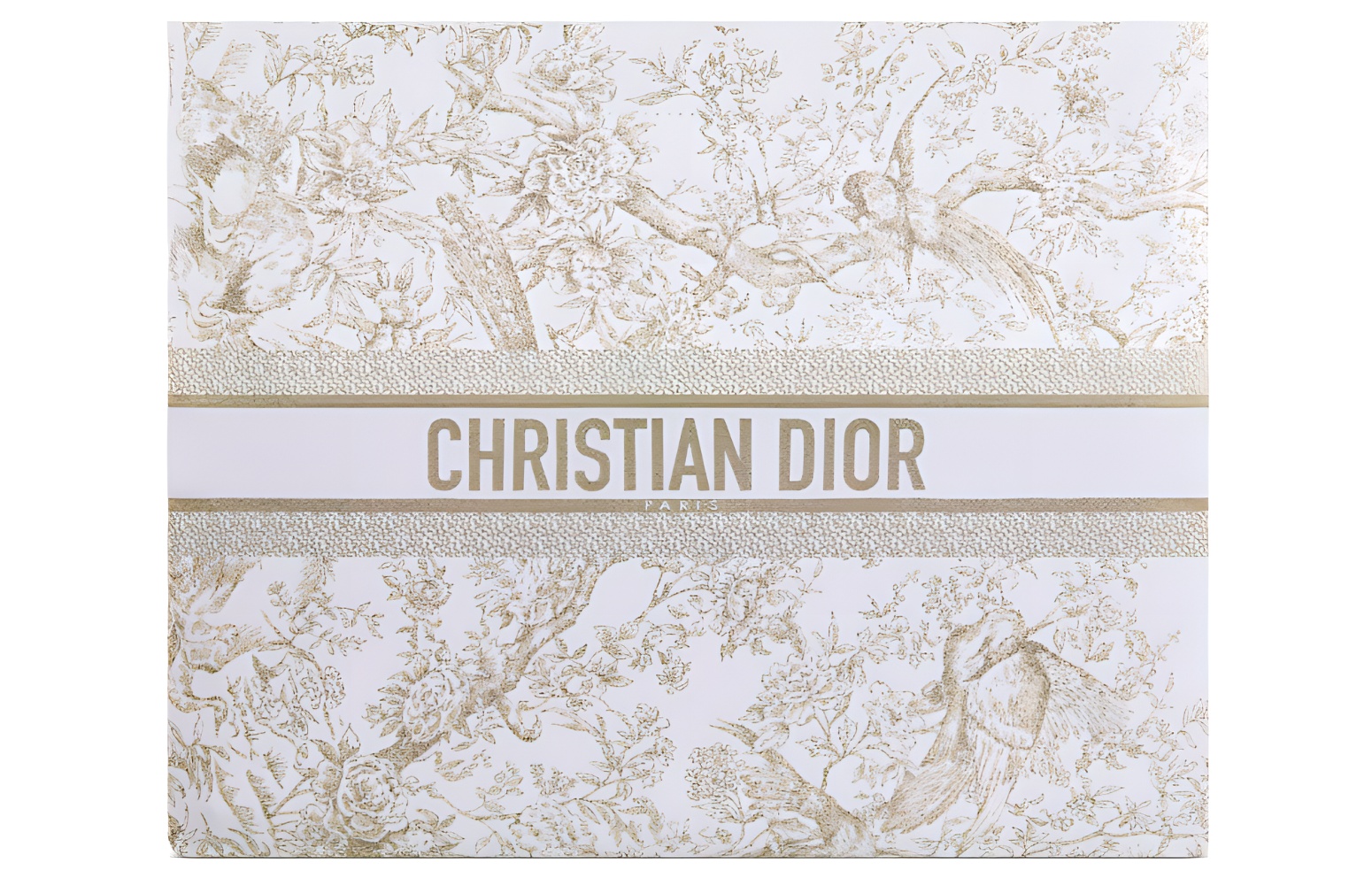DIOR Dior Travel Logo Floral Pattern Zipper Closure Technical Fabric Clutch Women's White