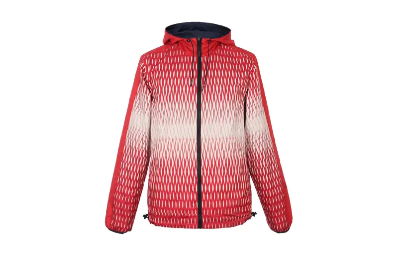KENZO Jackets Men's Dark Blue Red Hooded Moderate Other