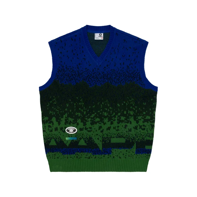 Aape Intarsia-knit Logo Vest