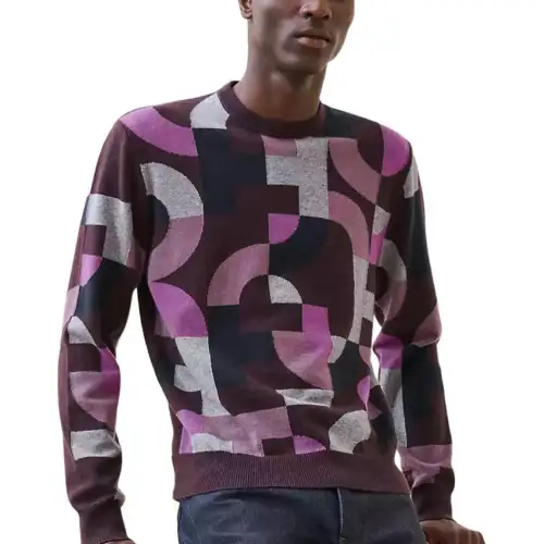 HERMES Cashmere Sweater Men's Pomegranate Stone Color
