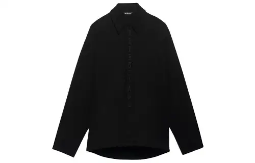 Balenciaga Jackets Men's Black Lapel Moderate Other