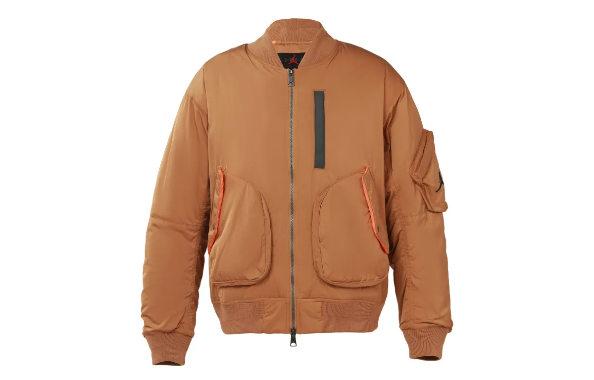Jordan Jackets Men's Dutch Orange Baseball Collar Thickened Pilot