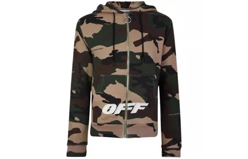 OFF WHITE Camo Zip Hoodie