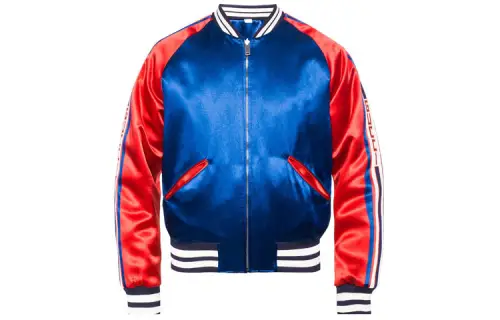 GUCCI Jackets Men's Blue Baseball Collar Moderate Other