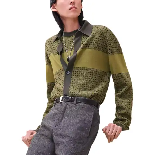 HERMES Sweater Men's Fennel Green