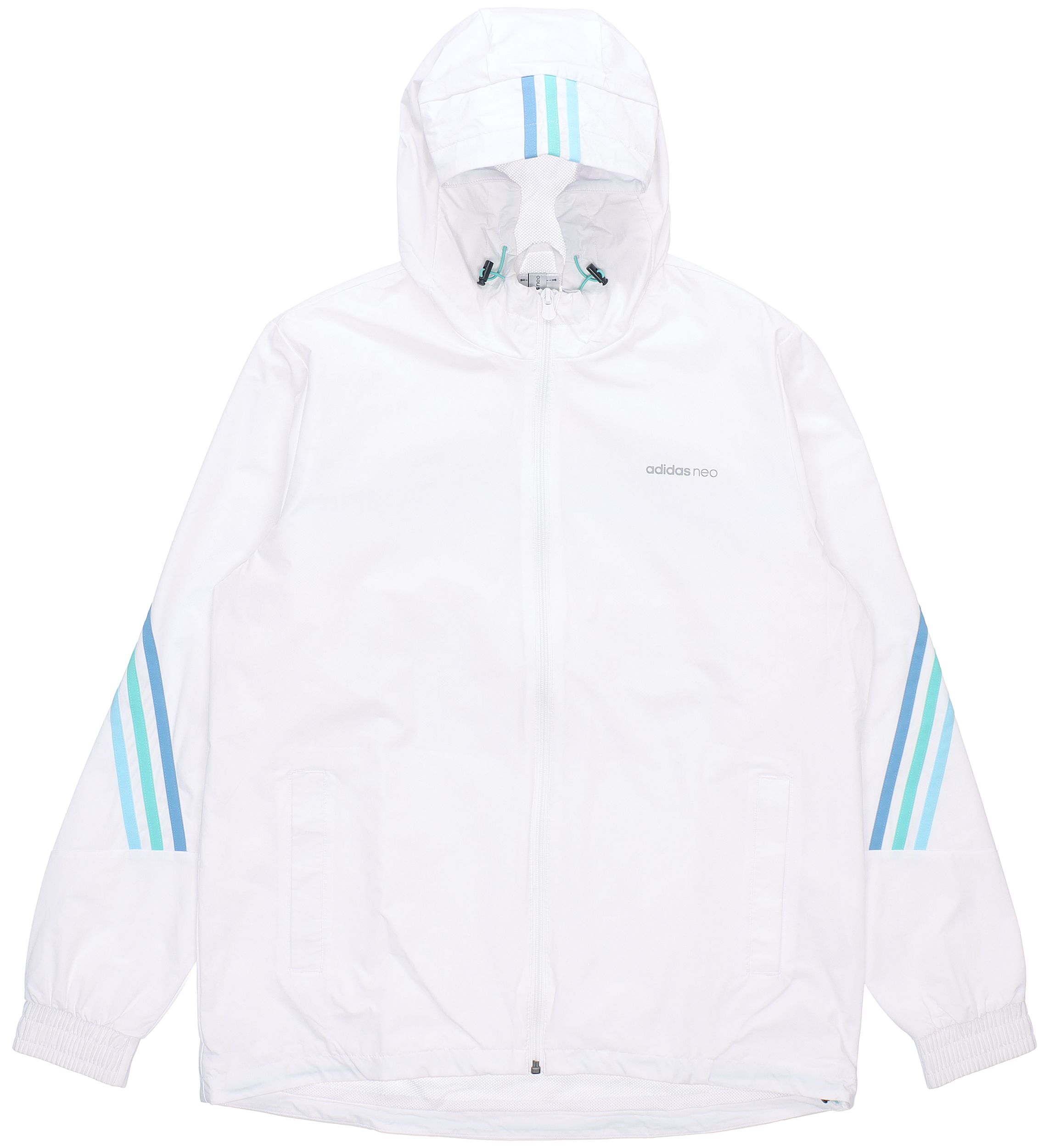 Adidas neo M Fav 3s Wb 2 Contrast Color Three Stripes Sports Hooded Jacket Men's White