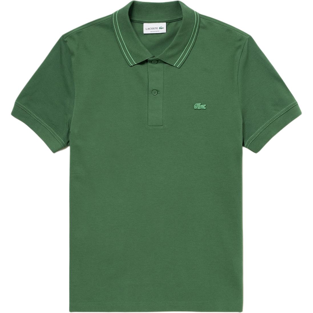 Мужское поло LACOSTE Striped Polo (зеленое)