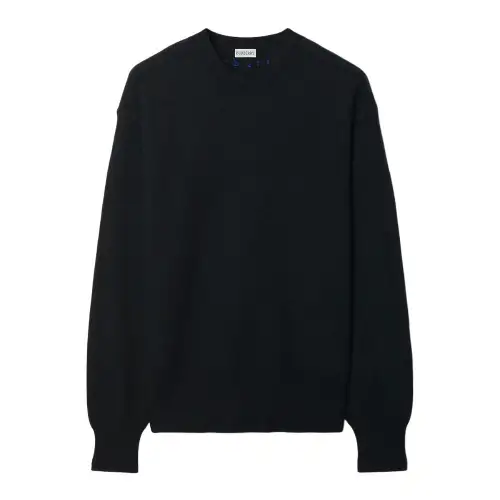 Burberry logo-embroidered wool jumper