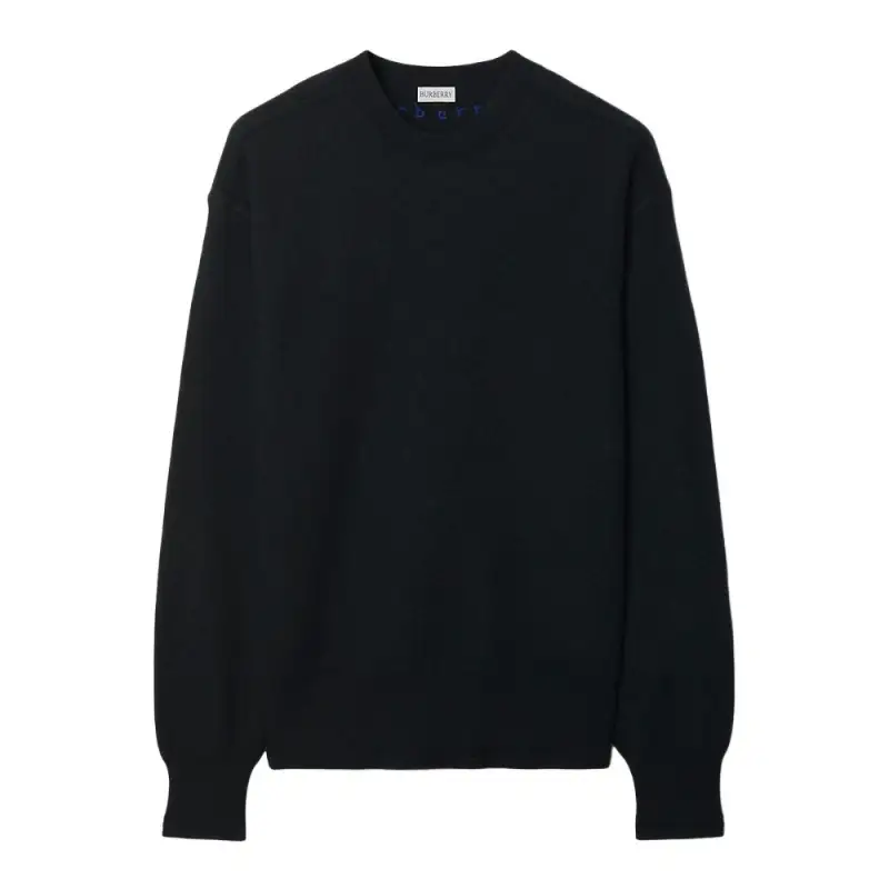 Burberry logo-embroidered wool jumper