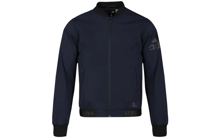 Adidas Jackets Men's Blue Baseball Collar Moderate Other