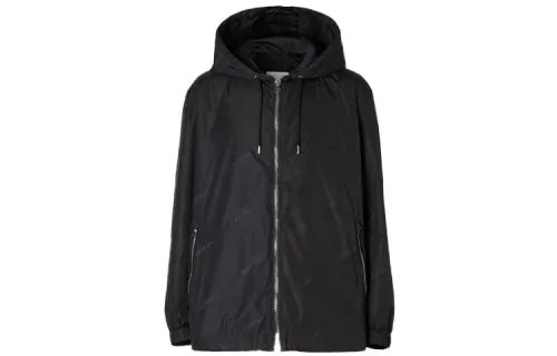 Burberry Jackets Men's Black Hooded Moderate Other