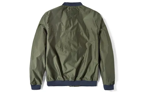 Timberland Jackets Men's Army Green Baseball Collar Moderate Pilot