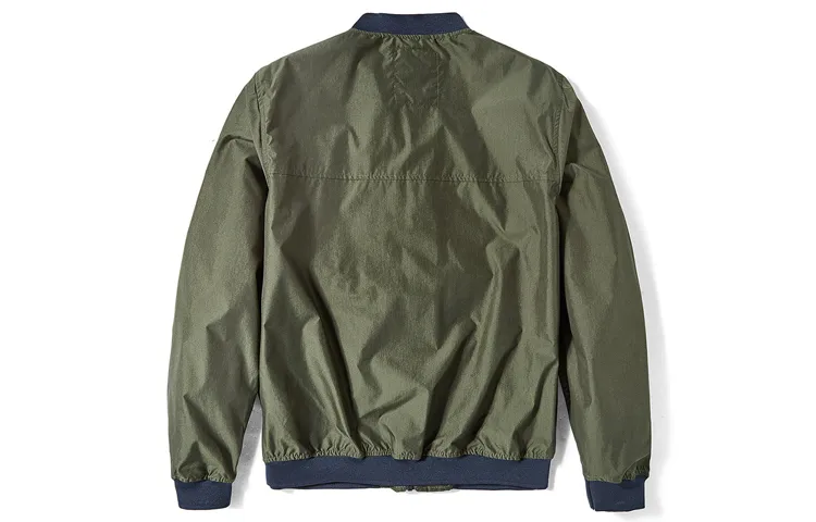 Timberland Jackets Men's Army Green Baseball Collar Moderate Pilot