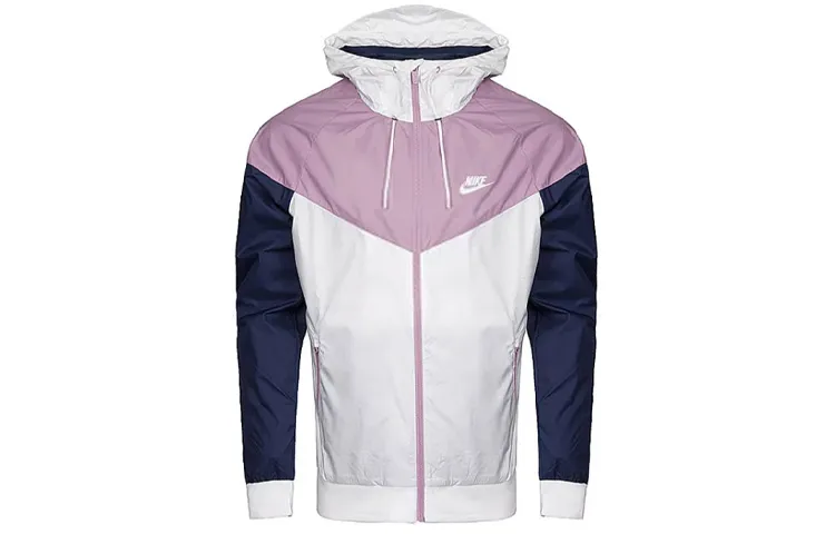 Nike Jacket Men's White Blue Pink