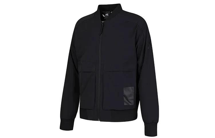 Adidas Jackets Men's Black Baseball Collar Moderate Other