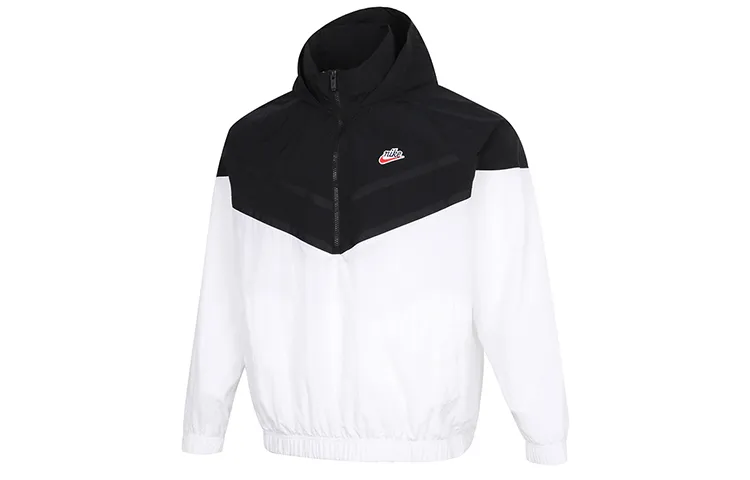 Nike Jackets Men's Black White Hooded (Non-detachable) Moderate