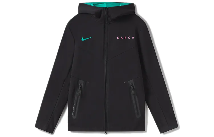Nike Jackets Men's Black Hooded (Non-detachable) Moderate Straight Fit