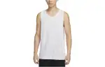 Nike Dri Fit Tank Tops Men's White Crew Neck Moderate