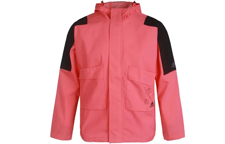 Adidas Jackets Men's Pink Hooded Moderate Workwear