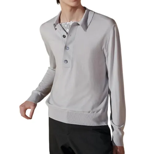 HERMES SS24 Polo Shirt Men's Mist White
