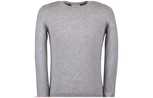 Burberry Cashmere Sweaters Men's Light Gray Crew Neck Moderate Other