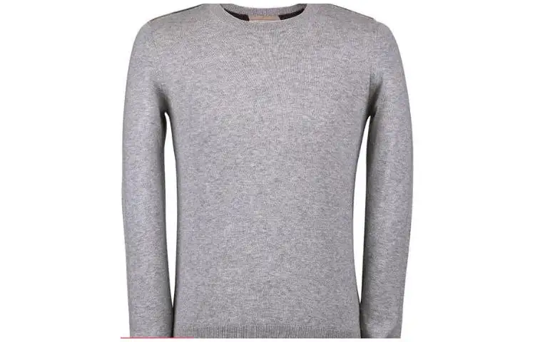 Burberry Cashmere Sweaters Men's Light Gray Crew Neck Moderate Other