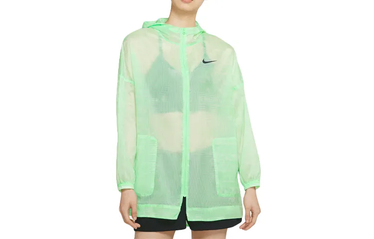 Nike Jackets Women's Calm Yellow Cucumber Green Hooded (Non-detachable) Thin Other