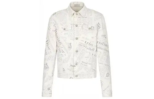 DIOR Arsham Newspaper Denim Jacket