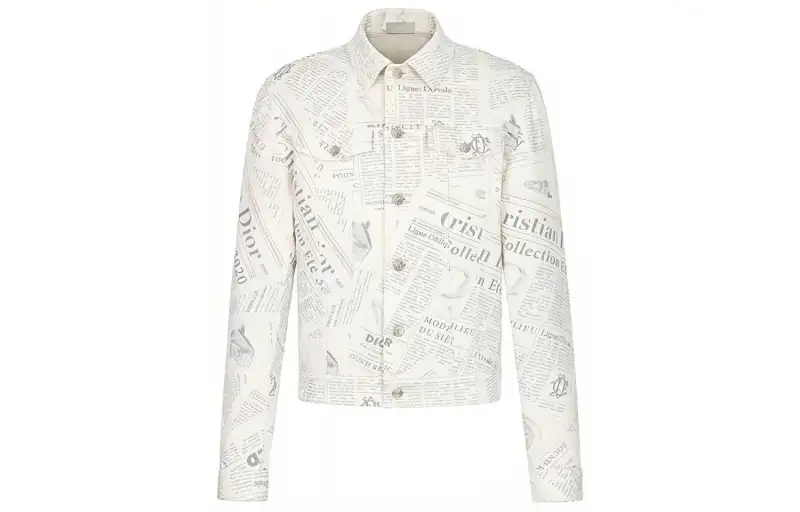 DIOR Arsham Newspaper Denim Jacket