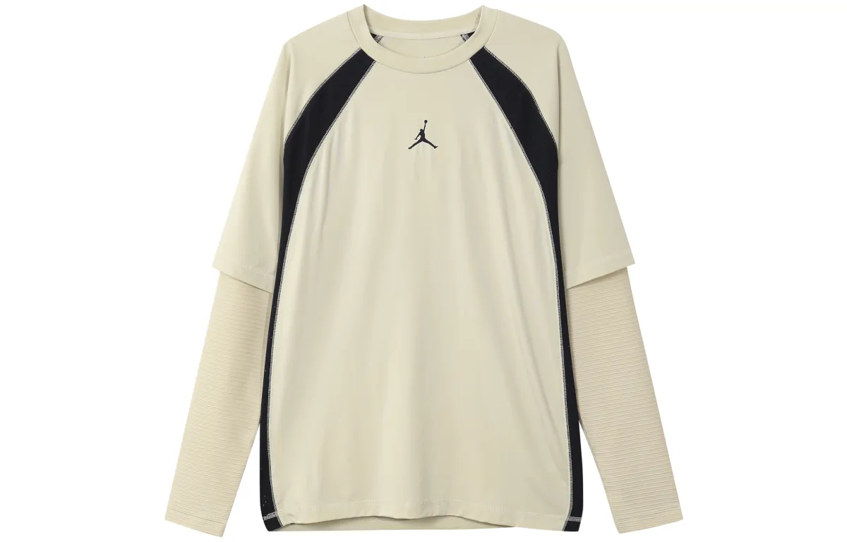 Jordan Knitwear Men's Khaki Crew Neck Moderate