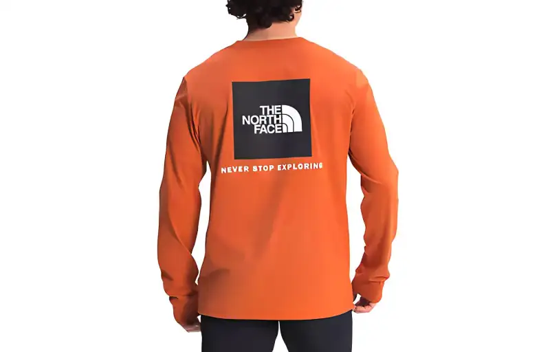 THE NORTH FACE T Shirts Men's Orange Crew Neck Moderate Straight Fit