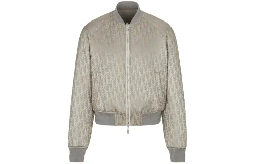 DIOR Quarterly New Products Jackets Men's Gray Baseball Collar Moderate Other