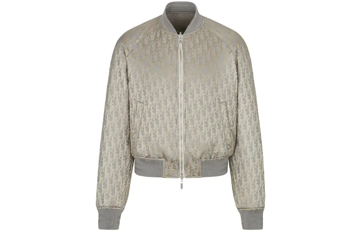DIOR Quarterly New Products Jackets Men's Gray Baseball Collar Moderate Other